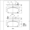 mk no. d2249 FMSI NO. D1005 front semi-metallic brake pad for LEXUS